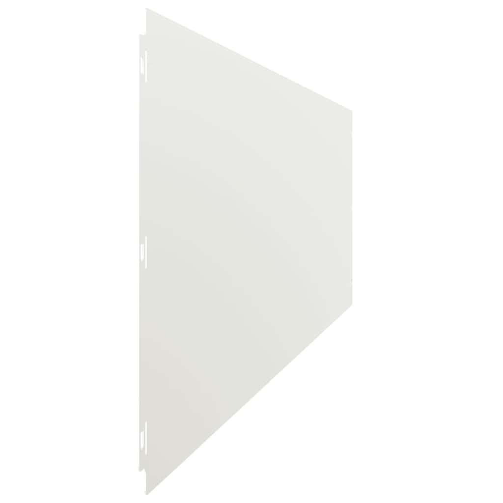 plænekanter 10 stk. 25x103 cm koldvalset stål hvid