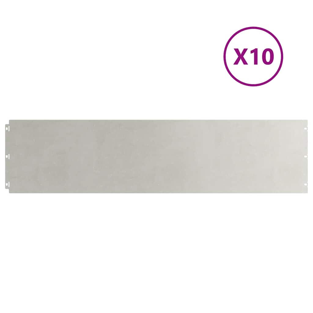 plænekanter 10 stk. 25x103 cm rustfrit stål