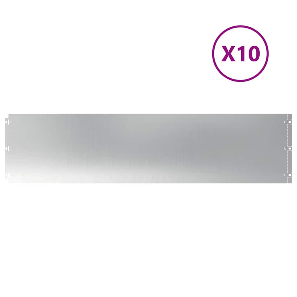 plænekanter 10 stk. 25x103 cm galvaniseret stål