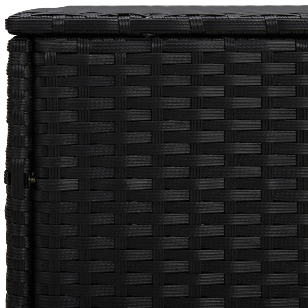 sideborde 3 stk. til haven polyrattan sort