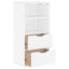 sideskab ODDA med skuffer 40x24x79 cm massivt fyrretræ hvid