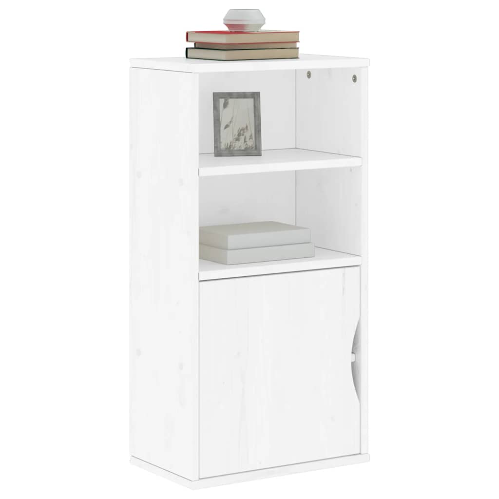 sideskab ODDA 40x24x79 cm massivt fyrretræ hvid