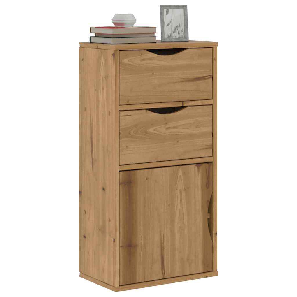 sideskab ODDA med skuffer 40x24x79 cm massivt fyrretræ