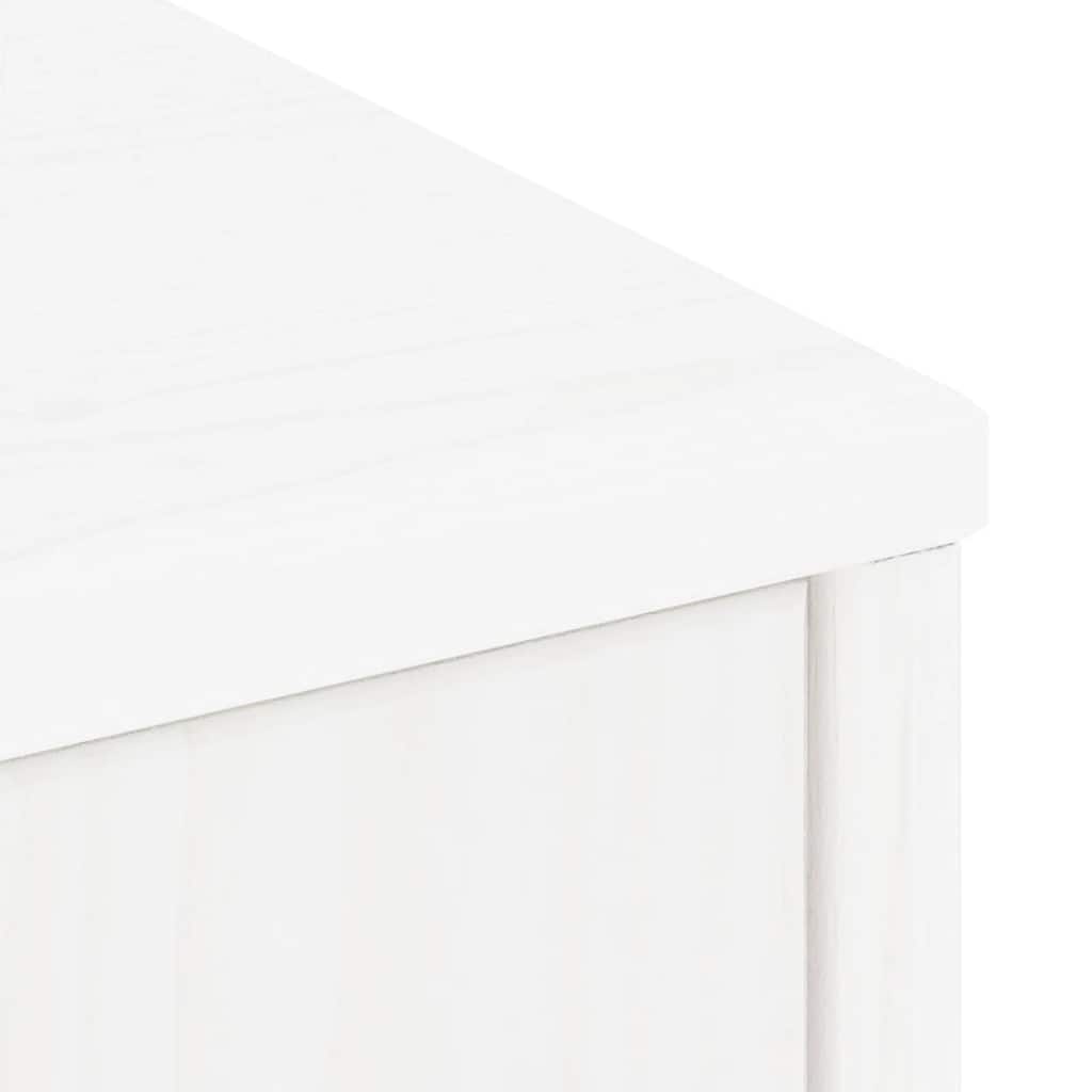 sideskab ODDA med skuffer 40x24x79 cm massivt fyrretræ hvid