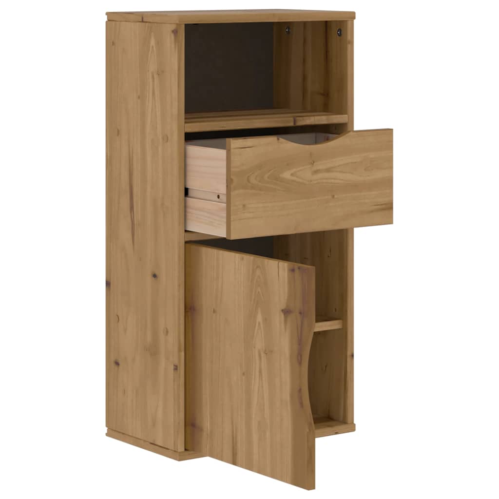 sideskab ODDA med skuffe 40x24x79 cm massivt fyrretræ