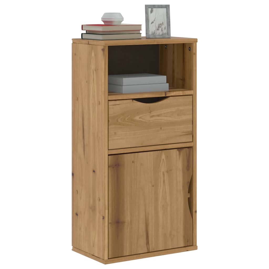 sideskab ODDA med skuffe 40x24x79 cm massivt fyrretræ