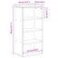 sideskab ODDA 40x24x79 cm massivt fyrretræ