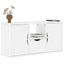 TV-skab ODDA med skuffe 79x24x40 cm massivt fyrretræ hvid