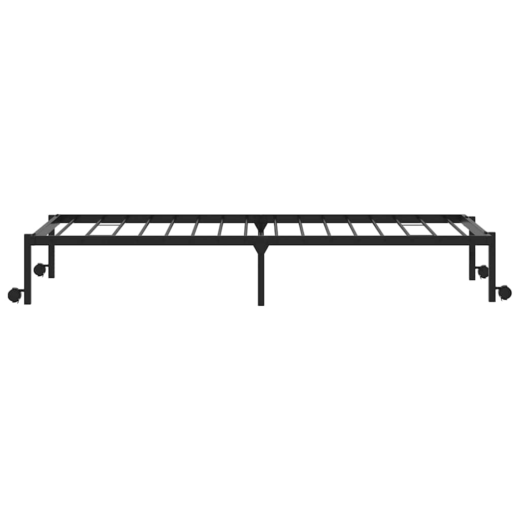 sengeramme uden madras foldbare 100x190 cm stål sort