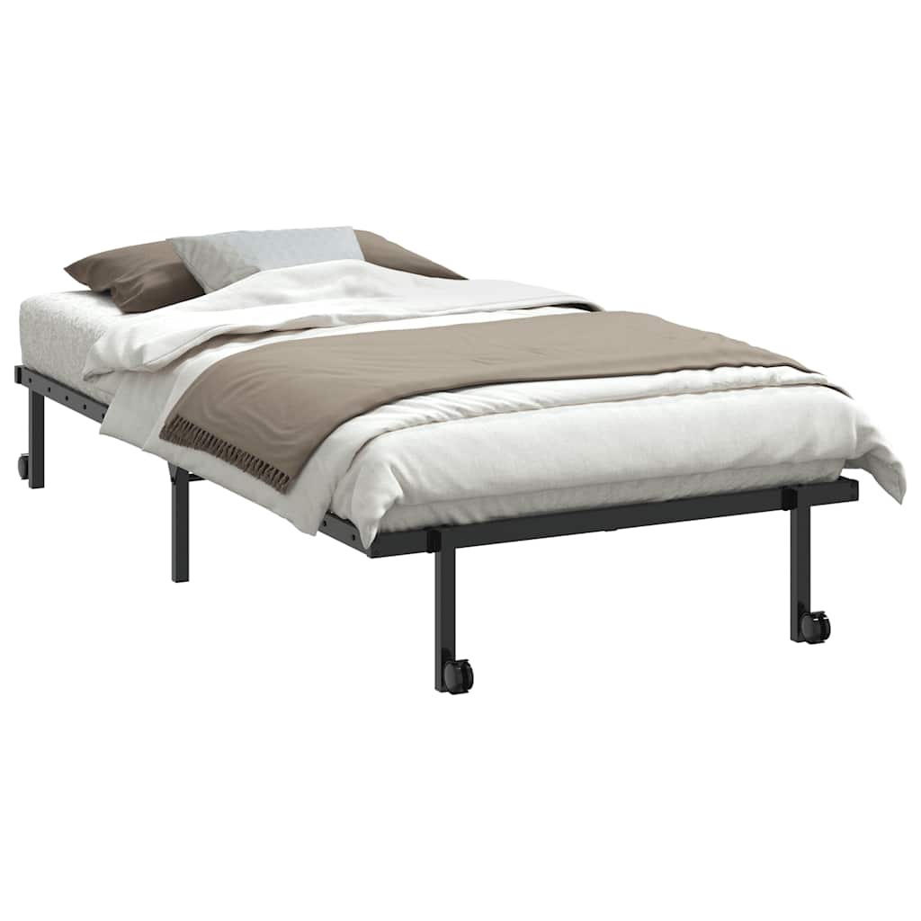 sengeramme uden madras foldbare 107x203 cm stål sort