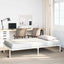 sengeramme uden madras foldbare 75x190 cm stål hvid