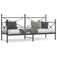 daybed uden madras 90x200 cm stål sort