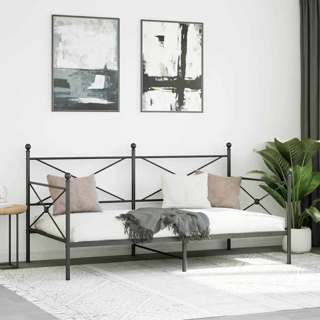 daybed uden madras 100x200 cm stål sort