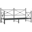 daybed med udtræk uden madras 75x190 cm stål sort