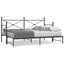 daybed med udtræk uden madras 75x190 cm stål sort