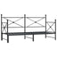 daybed med udtræk uden madras 90x190 cm stål sort