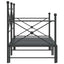 daybed med udtræk uden madras 90x190 cm stål sort