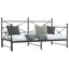 daybed med udtræk uden madras 100x200 cm stål sort
