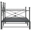daybed med udtræk uden madras 100x200 cm stål sort
