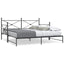 daybed med udtræk uden madras 100x200 cm stål sort