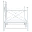 daybed med udtræk uden madras 75x190 cm stål hvid