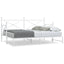 daybed med udtræk uden madras 90x200 cm stål hvid