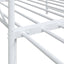 daybed med udtræk uden madras 100x190 cm stål hvid