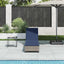 liggestol med hynder 55x200x25,5 cm polyrattan grå