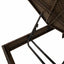 liggestol med hynde 55x200x44 cm polyrattan brun
