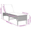 liggestol med hynde 55x200x44 cm polyrattan brun