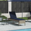 liggestol med hynde 55x200x44 cm polyrattan grå