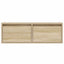 tv-bord med LED-lys 75x35,5x25 cm sonoma-eg