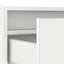 tv-skab med LED-lys 100X35,5x25 cm hvid