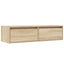 tv-bord med LED-lys 100X35,5x25 cm sonoma-eg