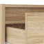 tv-bord med LED-lys 100X35,5x25 cm sonoma-eg