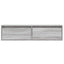 tv-bord med LED-lys 100X35,5x25 cm grå sonoma-eg