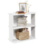 bogreol med 3 hylder 60x30x60 cm konstrueret træ hvid