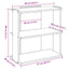 bogreol 60x30x80 cm 3 hylder konstrueret træ sonoma-eg