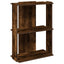 bogreol 3 hylder 60x30x80 cm konstrueret træ røget eg