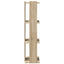 bogreol 3 hylder 60x30x120 cm konstrueret træ sonoma-eg