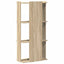 bogreol 3 hylder 60x30x120 cm konstrueret træ sonoma-eg