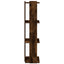 bogreol 3 hylder 60x30x120 cm konstrueret træ røget eg