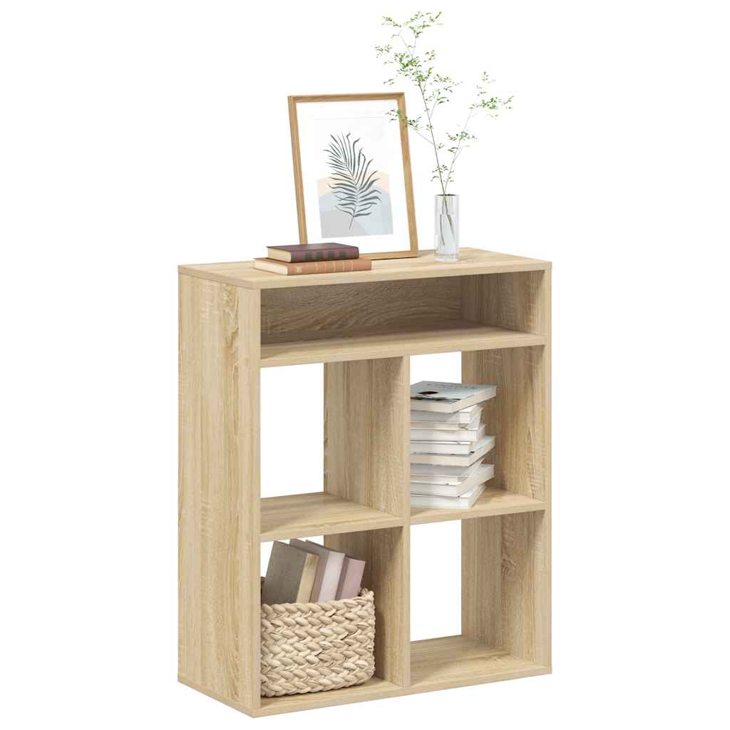 bogreol 66x31x80 cm konstrueret træ sonoma-eg billede