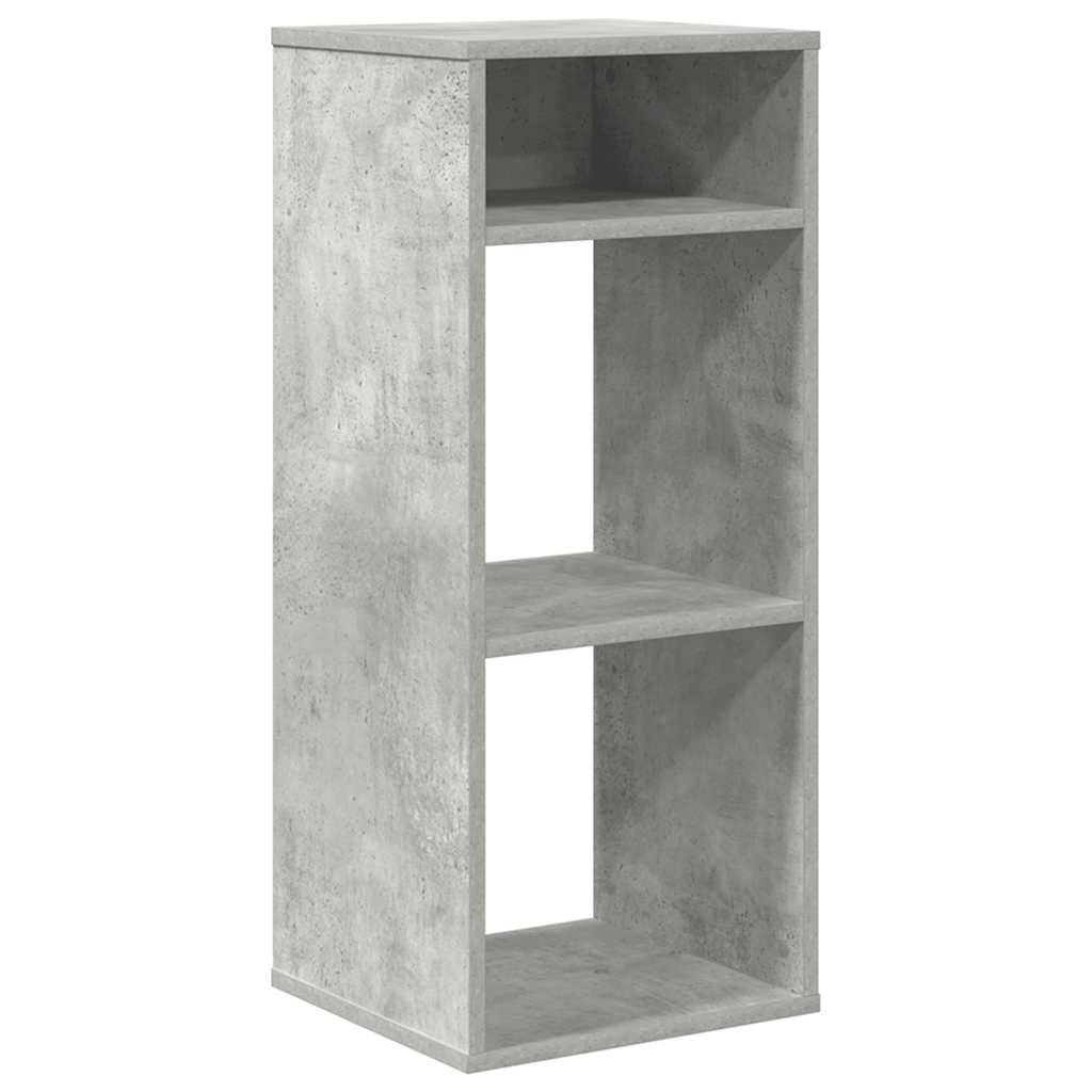 bogreol 34x31x80 cm konstrueret træ betongrå