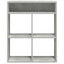 bogreol 66x31x80 cm konstrueret træ betongrå