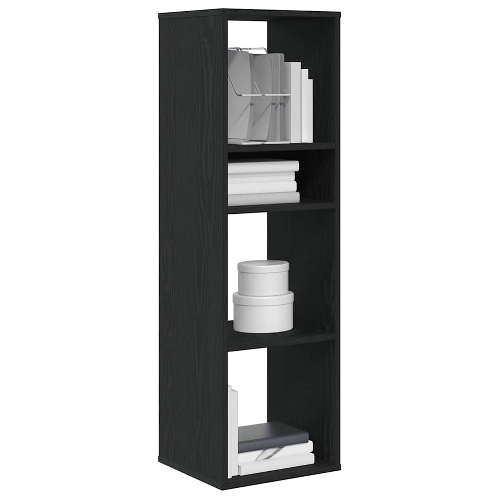 bogreol 34x31x112 cm konstrueret træ sort billede