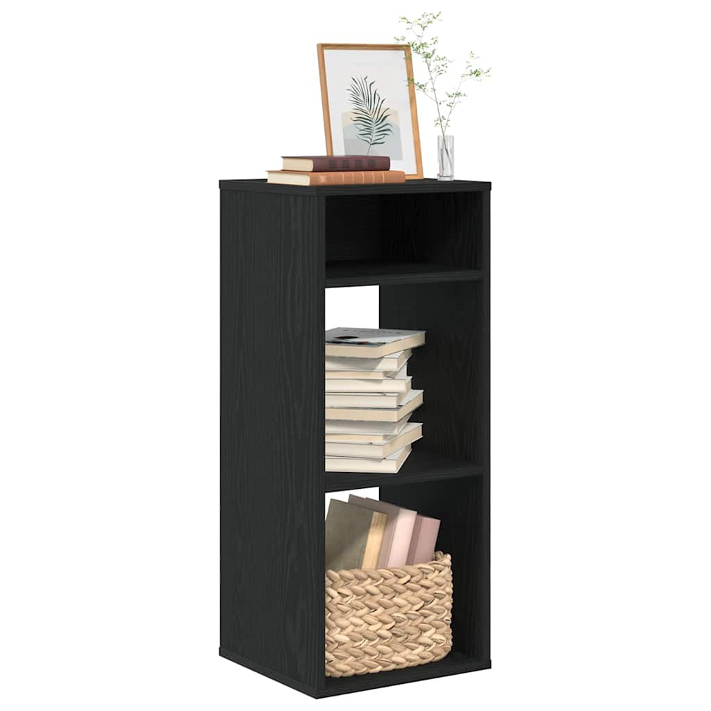 bogreol 34x31x80 cm konstrueret træ sort billede