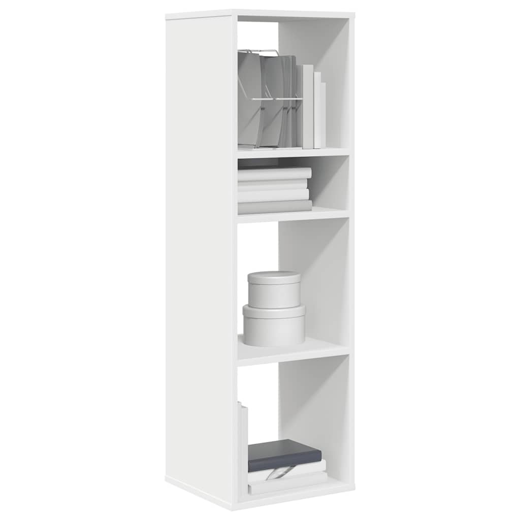 bogreol 34x31x112 cm konstrueret træ hvid billede