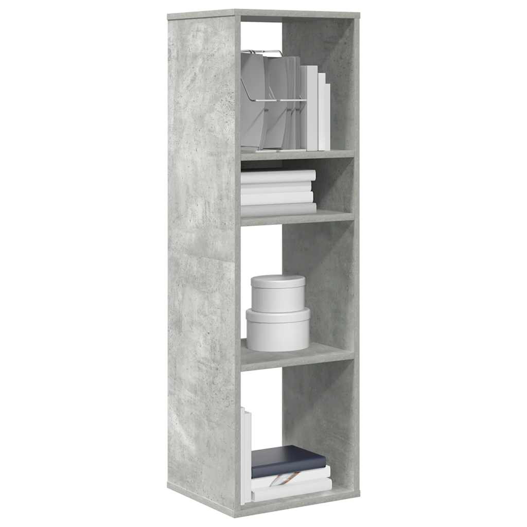 bogreol 34x31x112 cm konstrueret træ betongrå billede