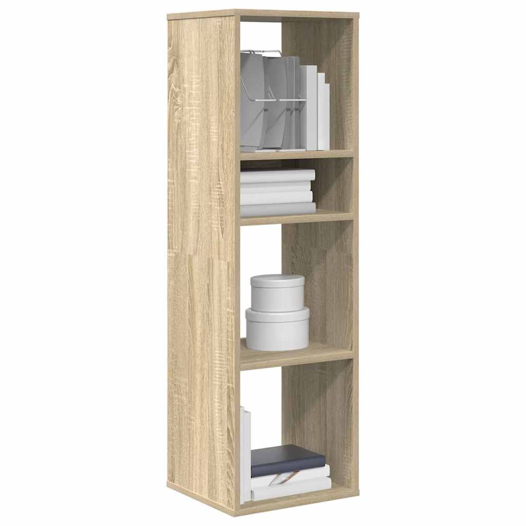bogreol 34x31x112 cm konstrueret træ sonoma-eg billede
